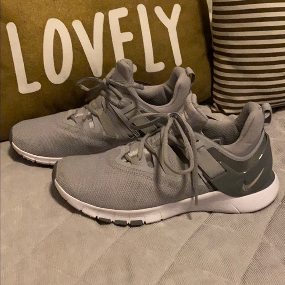 Gray and White Nike Training shoes 7.5